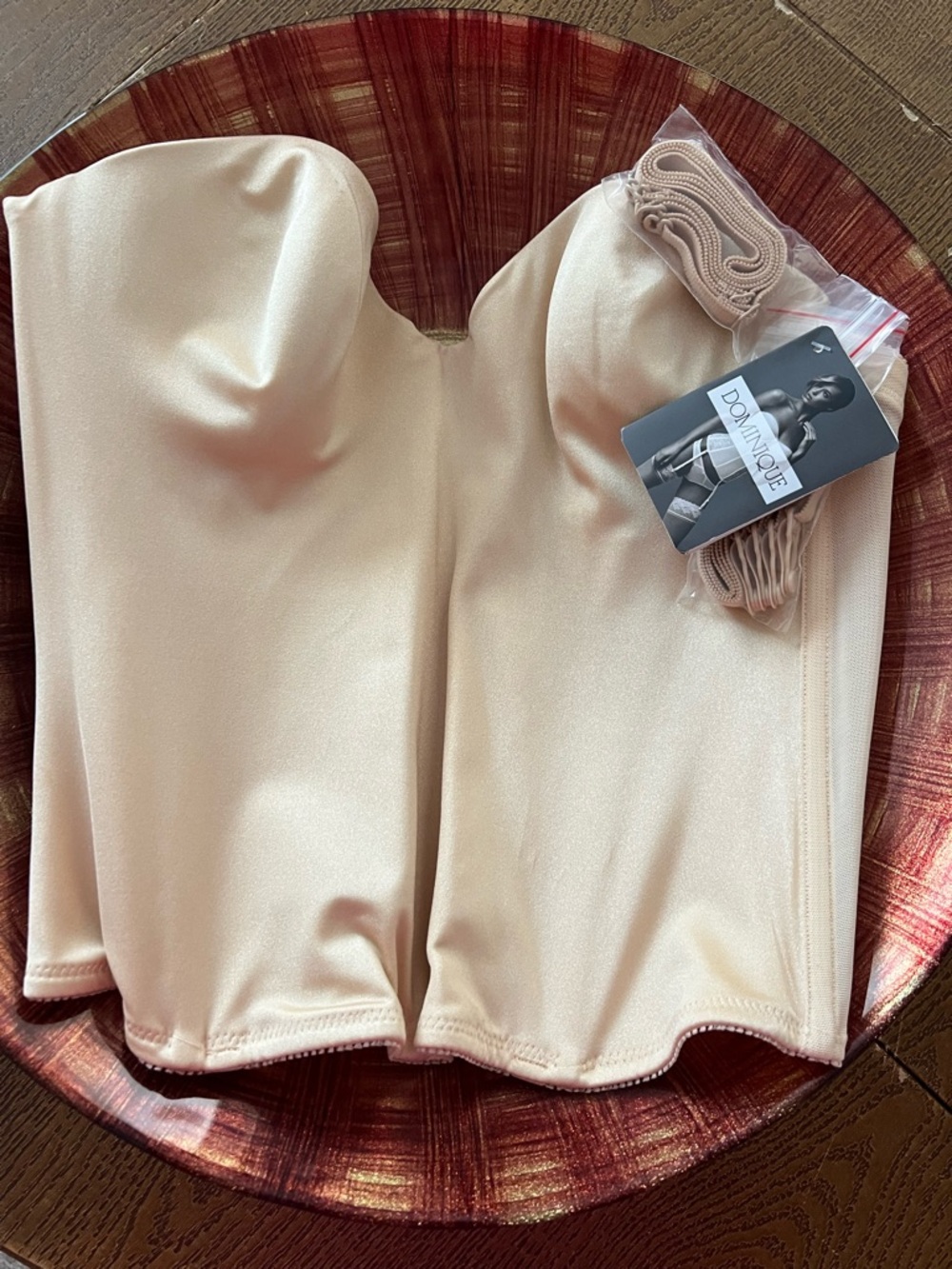 Dominique Strapless Bustier in Soft Beige